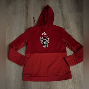 Adidas Bold Red Hoodie with NC Graphic Logo